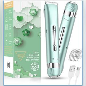 Electri Razors for Women, 2 in 1 Personal Groomer Kit Bikini Trimmer for Women